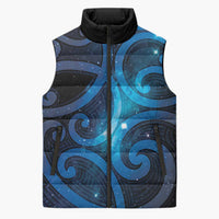 New Zealand Maori Matariki Sleeveless Puffer Jacket Galaxy Kowhaiwhai LT7 Unisex Galaxy - Polynesian Pride