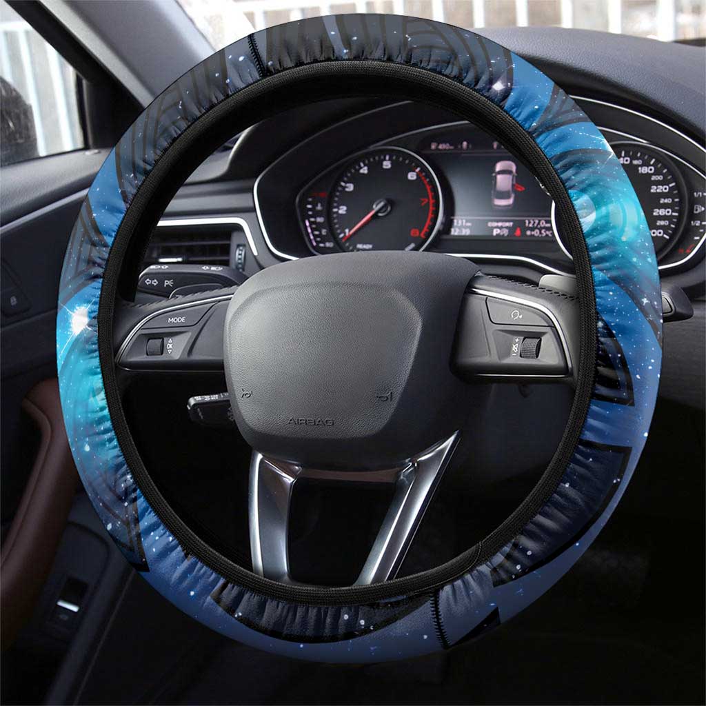 New Zealand Maori Matariki Steering Wheel Cover Galaxy Kowhaiwhai LT7 - Polynesian Pride