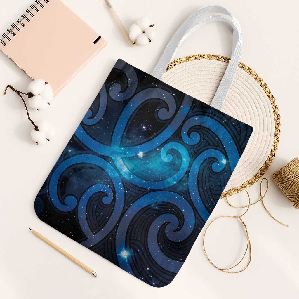 New Zealand Maori Matariki Tote Bag Galaxy Kowhaiwhai LT7 White Strap One Size Galaxy - Polynesian Pride