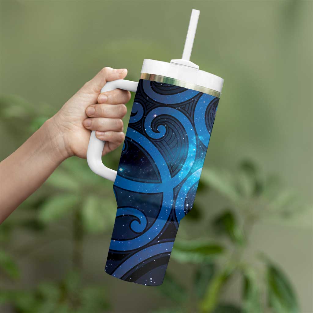 New Zealand Maori Matariki Tumbler With Handle Galaxy Kowhaiwhai LT7 - Polynesian Pride