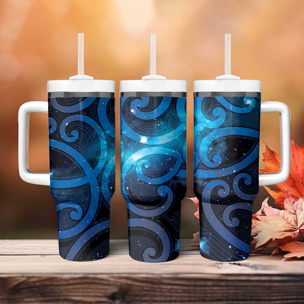 New Zealand Maori Matariki Tumbler With Handle Galaxy Kowhaiwhai LT7 - Polynesian Pride