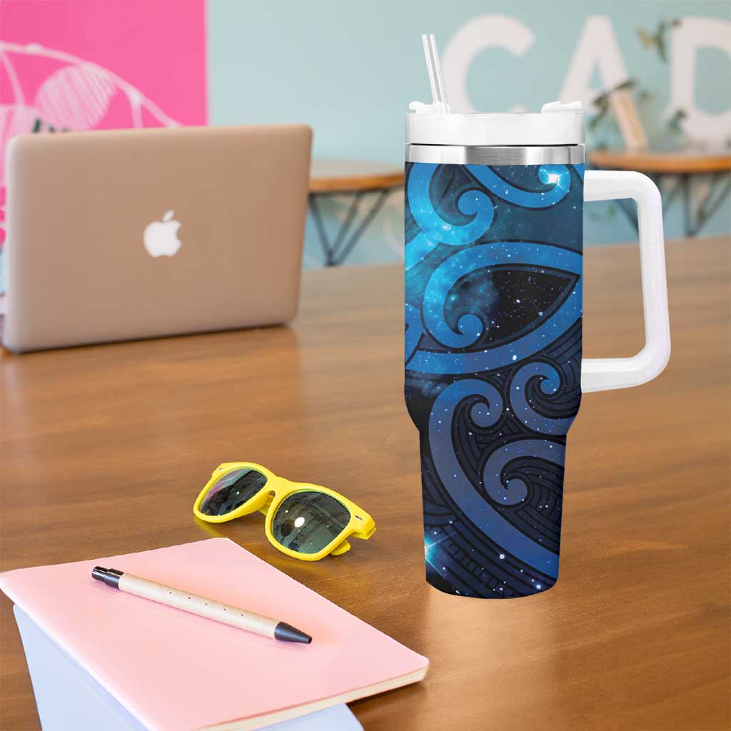 New Zealand Maori Matariki Tumbler With Handle Galaxy Kowhaiwhai LT7 - Polynesian Pride