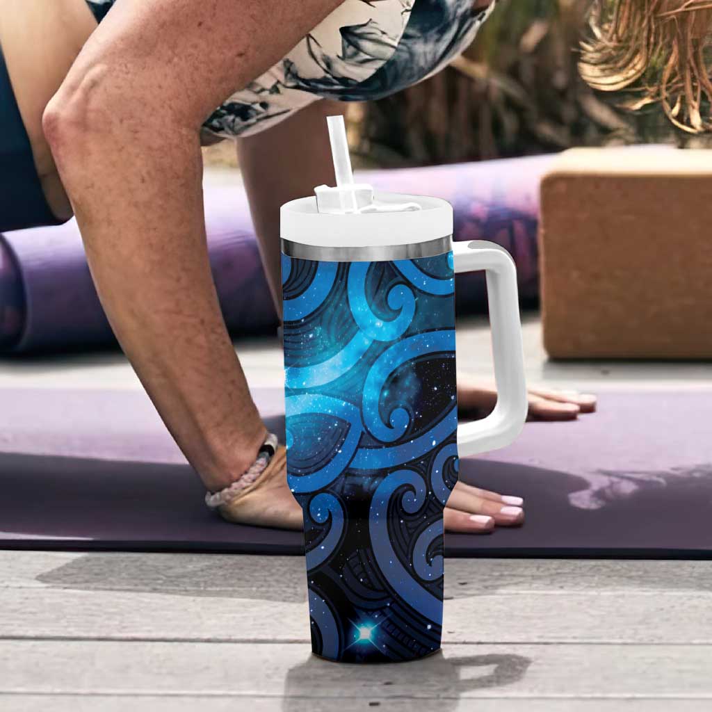 New Zealand Maori Matariki Tumbler With Handle Galaxy Kowhaiwhai LT7 - Polynesian Pride