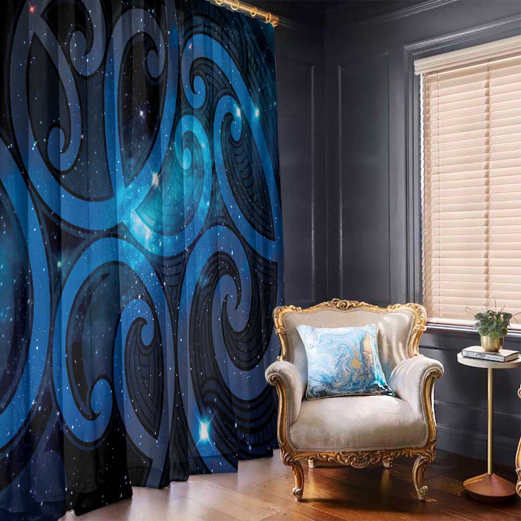 New Zealand Maori Matariki Window Curtain Galaxy Kowhaiwhai LT7 - Polynesian Pride
