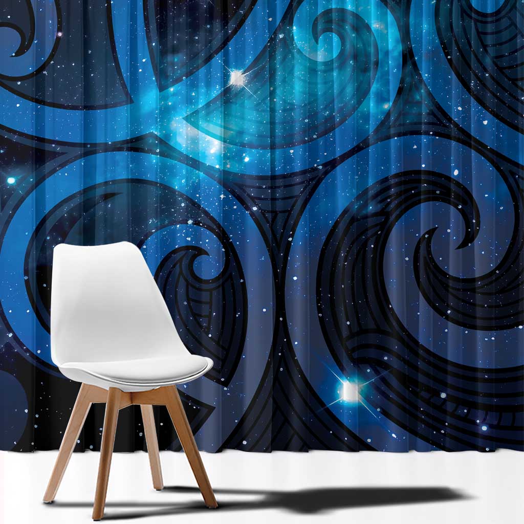 New Zealand Maori Matariki Window Curtain Galaxy Kowhaiwhai LT7 - Polynesian Pride