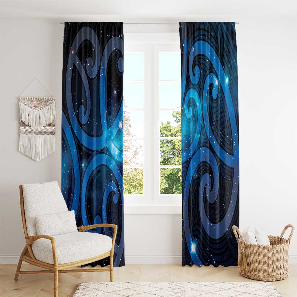 New Zealand Maori Matariki Window Curtain Galaxy Kowhaiwhai LT7 - Polynesian Pride
