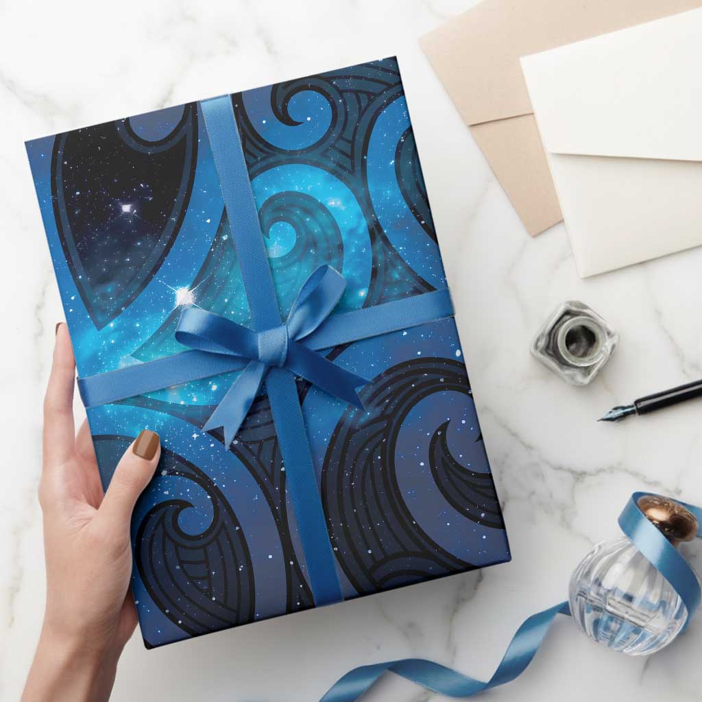 New Zealand Maori Matariki Wrapping Paper Galaxy Kowhaiwhai LT7 - Polynesian Pride