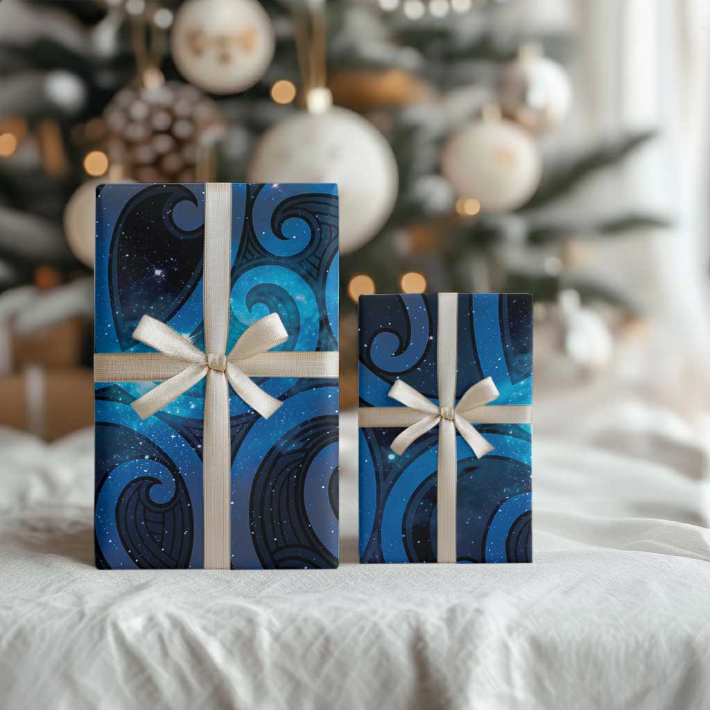 New Zealand Maori Matariki Wrapping Paper Galaxy Kowhaiwhai LT7 - Polynesian Pride