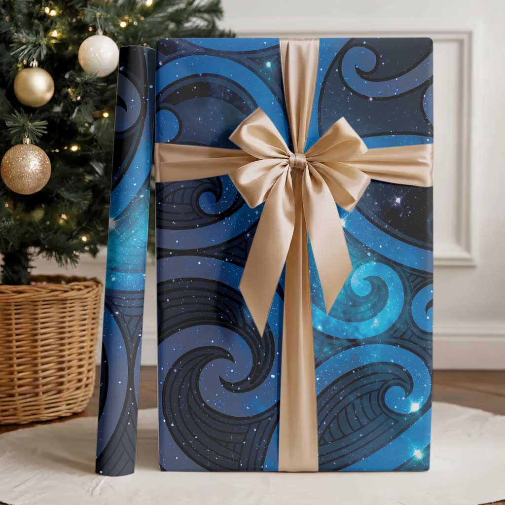 New Zealand Maori Matariki Wrapping Paper Galaxy Kowhaiwhai LT7 - Polynesian Pride