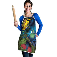 Tui Bird New Zealand Starry Sky Apron Maori Koru LT7 - Polynesian Pride