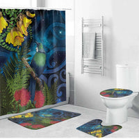 Tui Bird New Zealand Starry Sky Bathroom Set Maori Koru LT7 Bathroom Set (4 pcs) Galaxy - Polynesian Pride