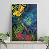 Tui Bird New Zealand Starry Sky Canvas Wall Art Maori Koru LT7 - Polynesian Pride