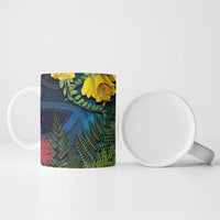 Tui Bird New Zealand Starry Sky Ceramic Mug Maori Koru LT7 - Polynesian Pride