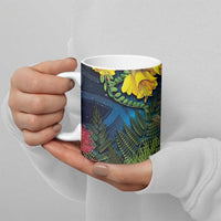 Tui Bird New Zealand Starry Sky Ceramic Mug Maori Koru LT7 - Polynesian Pride