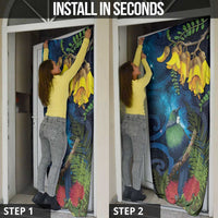 Tui Bird New Zealand Starry Sky Door Cover Maori Koru LT7 - Polynesian Pride