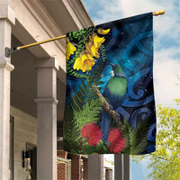 Tui Bird New Zealand Starry Sky Garden Flag Maori Koru LT7 House Flag Galaxy - Polynesian Pride