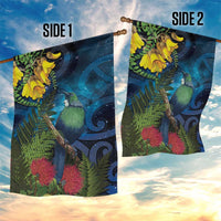 Tui Bird New Zealand Starry Sky Garden Flag Maori Koru LT7 - Polynesian Pride