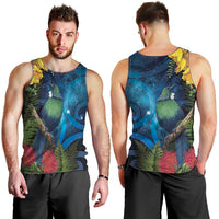 Tui Bird New Zealand Starry Sky Men Tank Top Maori Koru LT7 - Polynesian Pride