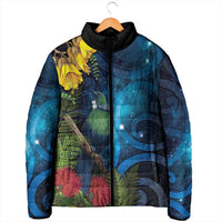 Tui Bird New Zealand Starry Sky Padded Jacket Maori Koru LT7 - Polynesian Pride