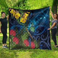 Tui Bird New Zealand Starry Sky Quilt Maori Koru LT7 - Polynesian Pride