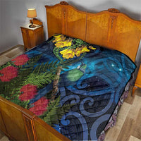 Tui Bird New Zealand Starry Sky Quilt Maori Koru LT7 - Polynesian Pride