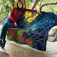Tui Bird New Zealand Starry Sky Quilt Maori Koru LT7 - Polynesian Pride
