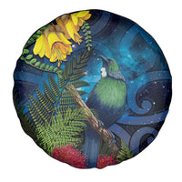 Tui Bird New Zealand Starry Sky Spare Tire Cover Maori Koru LT7 - Polynesian Pride