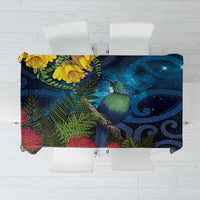 Tui Bird New Zealand Starry Sky Tablecloth Maori Koru