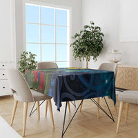 Tui Bird New Zealand Starry Sky Tablecloth Maori Koru