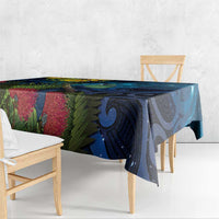 Tui Bird New Zealand Starry Sky Tablecloth Maori Koru