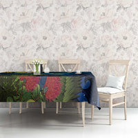 Tui Bird New Zealand Starry Sky Tablecloth Maori Koru