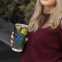 Tui Bird New Zealand Starry Sky Tumbler Cup Maori Koru LT7 - Polynesian Pride