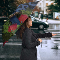 Tui Bird New Zealand Starry Sky Umbrella Maori Koru