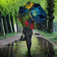 Tui Bird New Zealand Starry Sky Umbrella Maori Koru