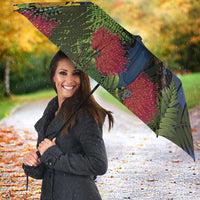 Tui Bird New Zealand Starry Sky Umbrella Maori Koru