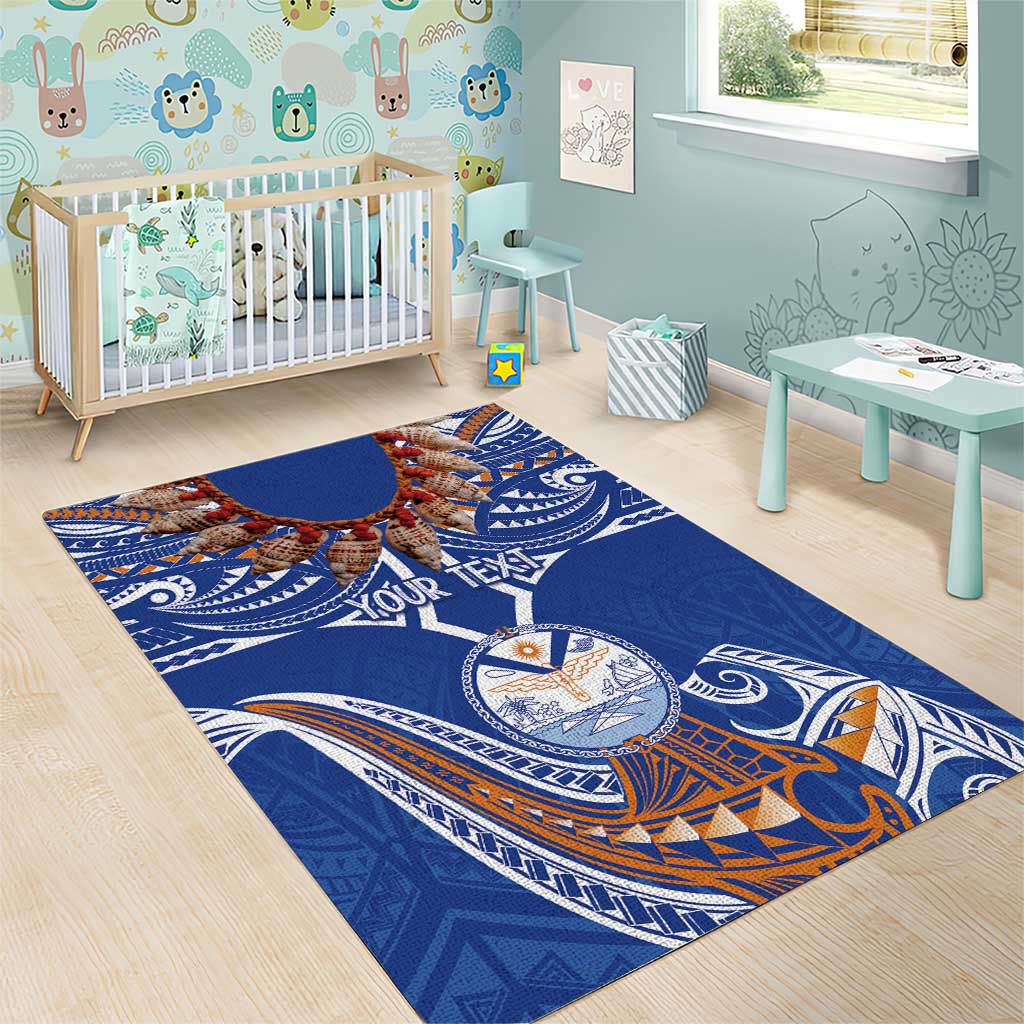 Yokwe Marshall Islands Personalized Area Rug Jemenei Day - Seashell Necklace