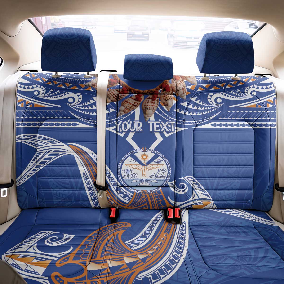 Yokwe Marshall Islands Personalized Back Car Seat Cover Jemenei Day - Seashell Necklace