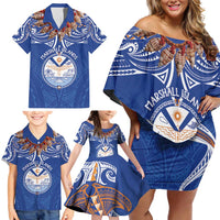 Yokwe Marshall Islands Personalized Family Matching Off Shoulder Short Dress and Hawaiian Shirt Jemenei Day - Seashell Necklace