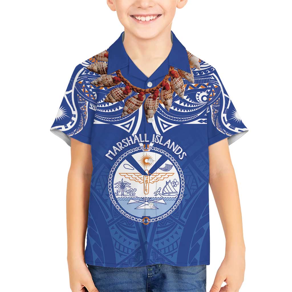 Yokwe Marshall Islands Personalized Family Matching Summer Maxi Dress and Hawaiian Shirt Jemenei Day - Seashell Necklace