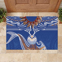 Yokwe Marshall Islands Personalized Rubber Doormat Jemenei Day - Seashell Necklace
