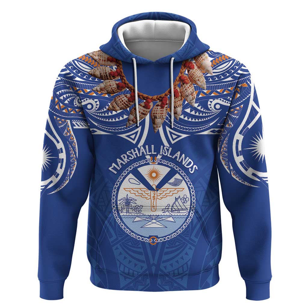 Yokwe Marshall Islands Personalized Zip Hoodie Jemenei Day - Seashell Necklace
