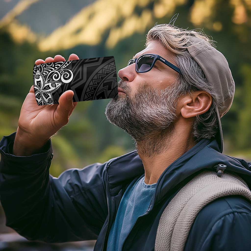 Hawaii 4 in 1 Can Cooler Tumbler Plumeria Black Curves