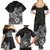 Hawaii Family Matching Outfits Polynesia Summer Maxi Dress And Shirt Family Set Clothes Plumeria Black Curves LT7 - Polynesian Pride