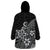 Polynesia Wearable Blanket Hoodie Plumeria Black Curves LT7 - Polynesian Pride