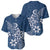 Polynesia Baseball Jersey Plumeria Blue Curves LT7 - Polynesian Pride