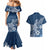 Polynesia Couples Matching Mermaid Dress And Hawaiian Shirt Plumeria Blue Curves LT7 - Polynesian Pride