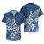 Polynesia Hawaiian Shirt Plumeria Blue Curves LT7 - Polynesian Pride