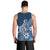 Polynesia Men Tank Top Plumeria Blue Curves LT7 - Polynesian Pride