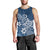 Polynesia Men Tank Top Plumeria Blue Curves LT7 - Polynesian Pride