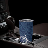 Hawaii Tumbler Cup Plumeria Navy Curves